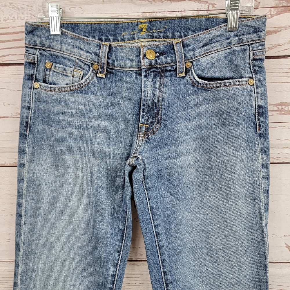 7 For All Mankind low Rise lightwash bootcut jeans - Picture 2 of 12